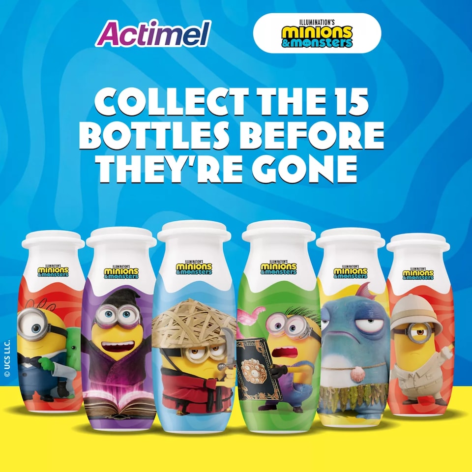 image 1 of Actimel Kids Peach Immunity Yoghurt Drink Multipack 4x100g