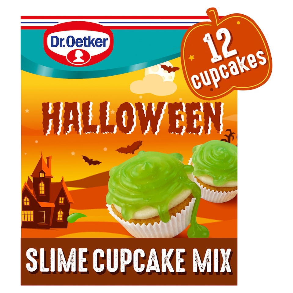 image 1 of Dr. Oetker Halloween Slime Cupcake Mix 375g
