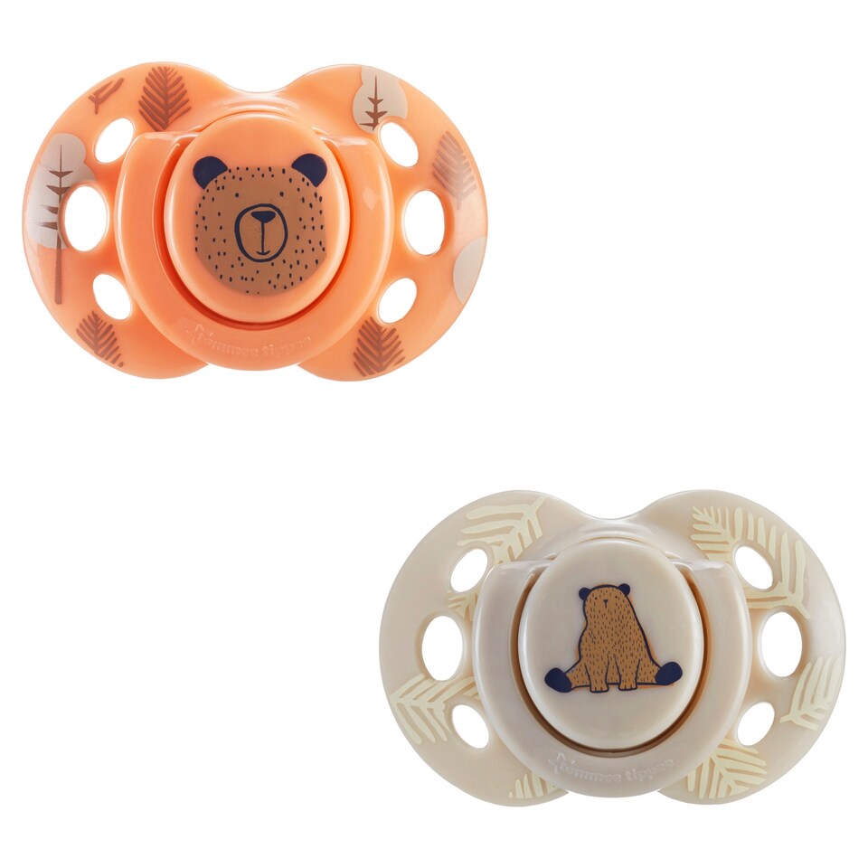 image 1 of Tommee Tippee Fun Style Soothers for Newborns, 6-18m, Pack of 2