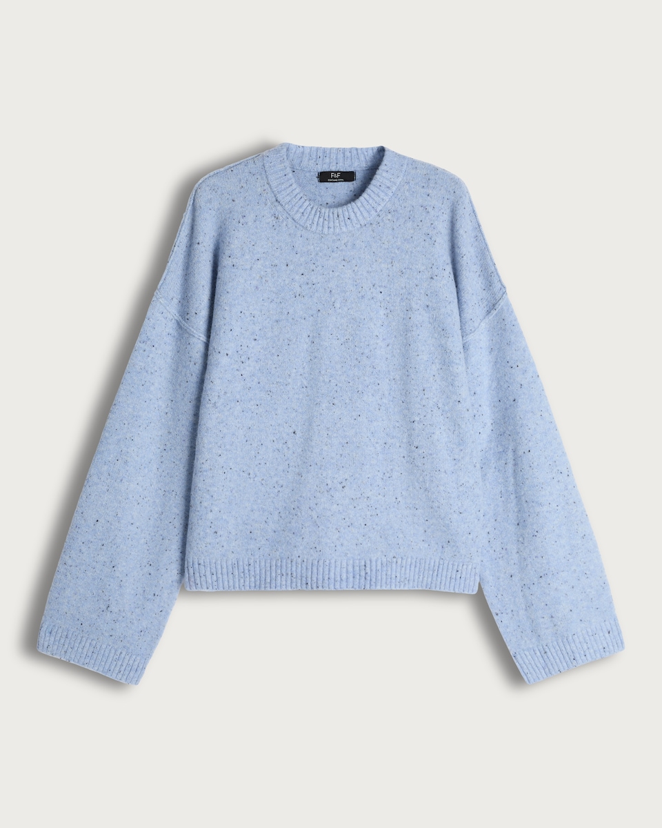 image 1 of F&F Speckled Knit Jumper with Wool in Blue