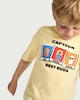 image 3 of Capyfun Pure Cotton Capybara Best Buds T-Shirt in Yellow
