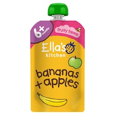 Ella's Kitchen Organic Bananas + Apples Baby Food Food Pouch 6m+120g