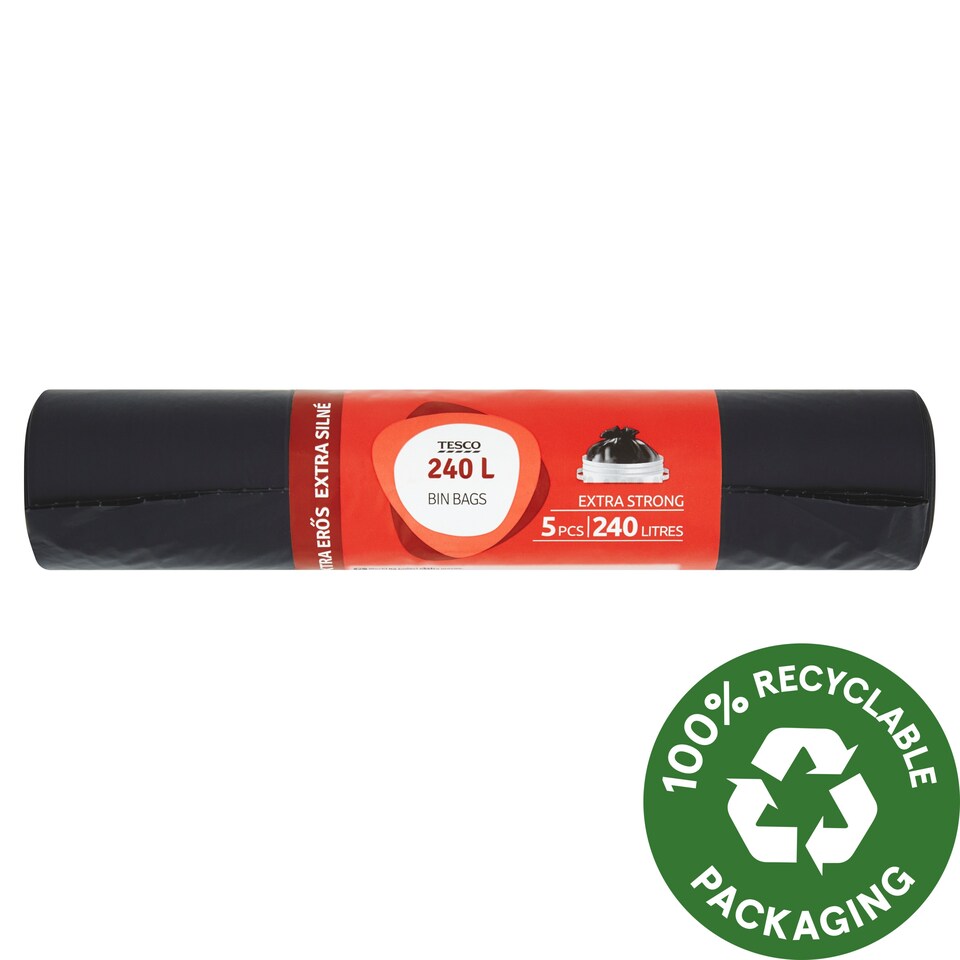 Tesco extra erős szemeteszsák 240 l 5 db