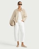 image 2 of F&F Faux Leather Bubble Hem Jacket in Cream