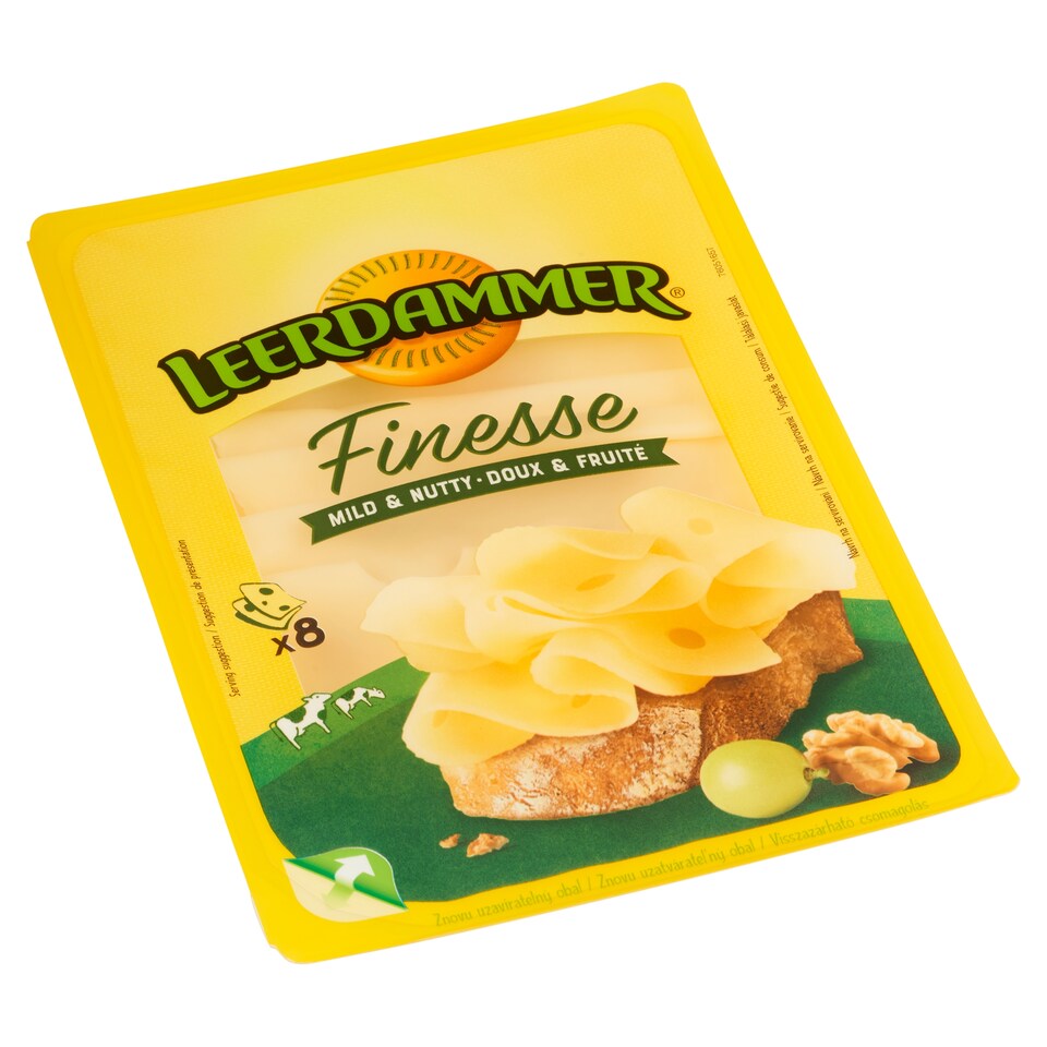Obrázek 1 pro produkt Leerdammer Finesse Original 8 plátků 80g