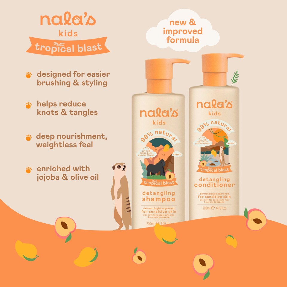 image 1 of Nala's Kids Detangling Shampoo Tropical Blast 200ml