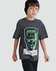 image 1 of Frankenstein Print Pure Cotton Short Sleeved T-Shirt in Grey
