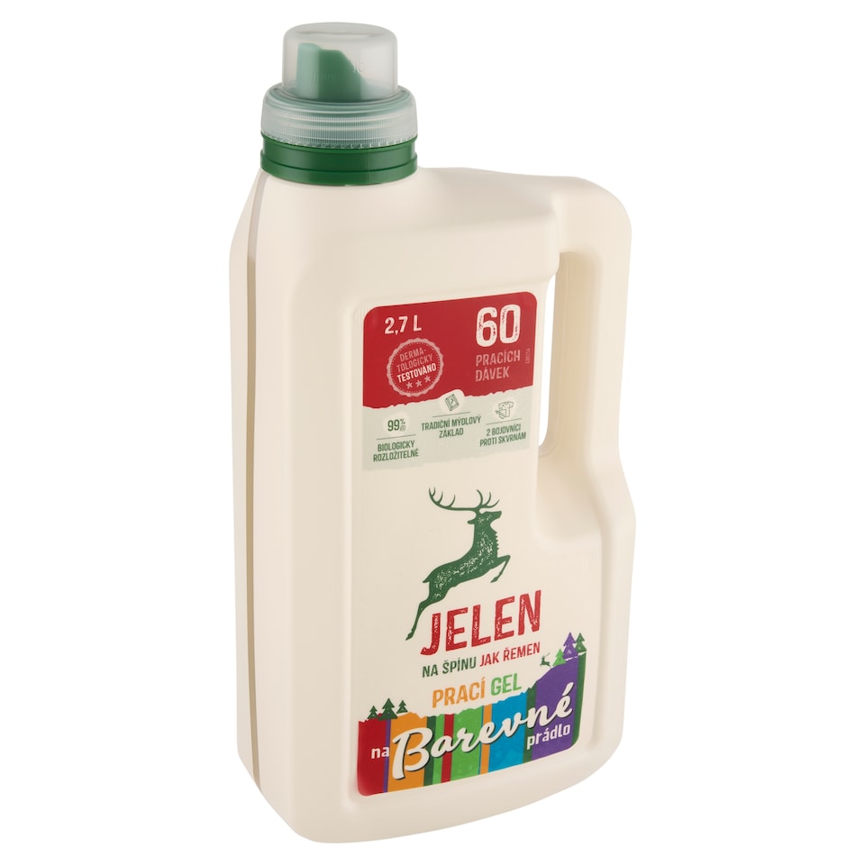 Obrázek 1 pro produkt Jelen Prací gel na barevné prádlo 60 pracích dávek 2,7l