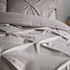 image 5 of Cosmoliving Grey Pintuck Duvet Set Kingsize