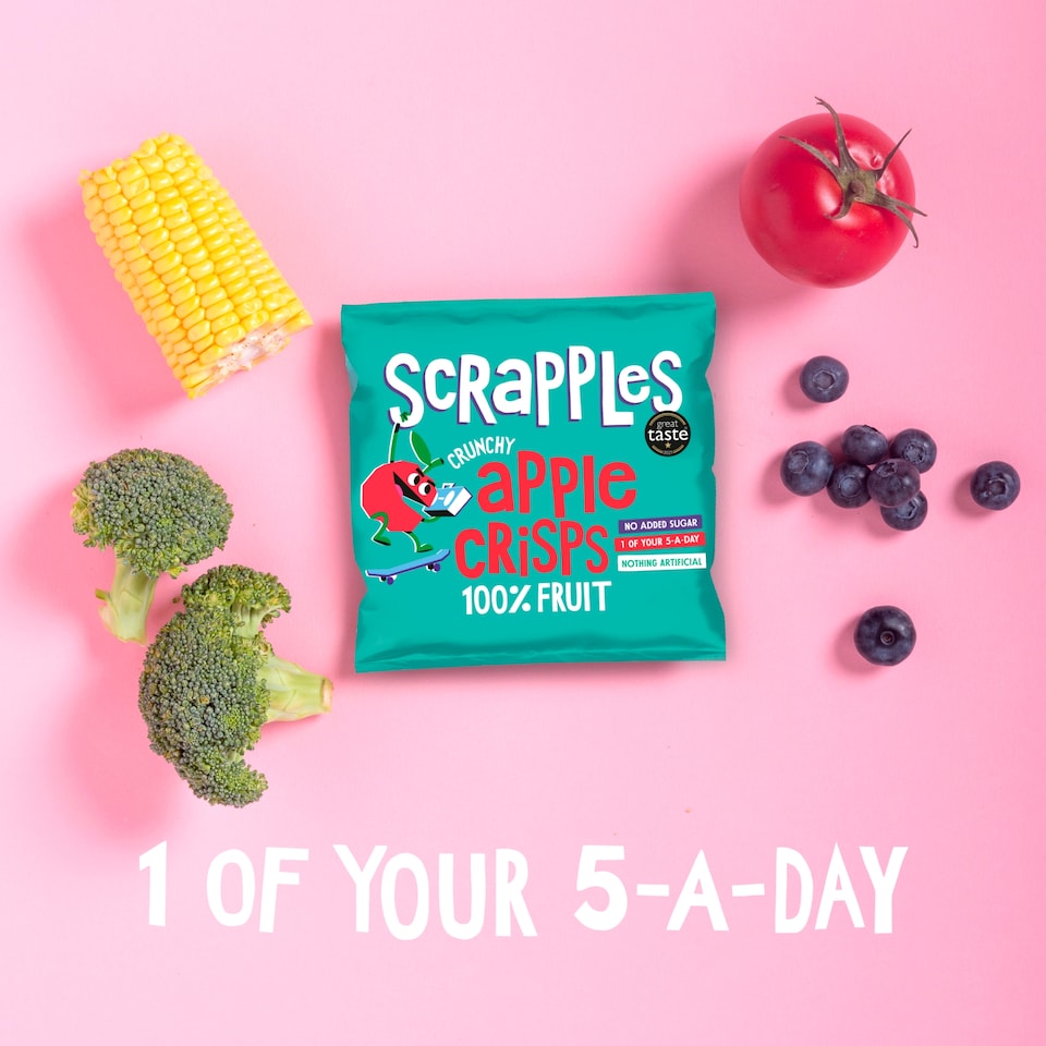 image 1 of Scrapples Crunchy Plain Apple Crisps Multipack (5x12g) 
