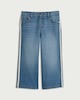 image 4 of F&F Girls Pure Cotton Lace Trim Jeans in Blue
