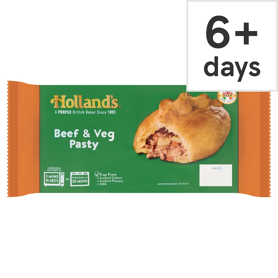 Holland's Beef & Veg Pasty