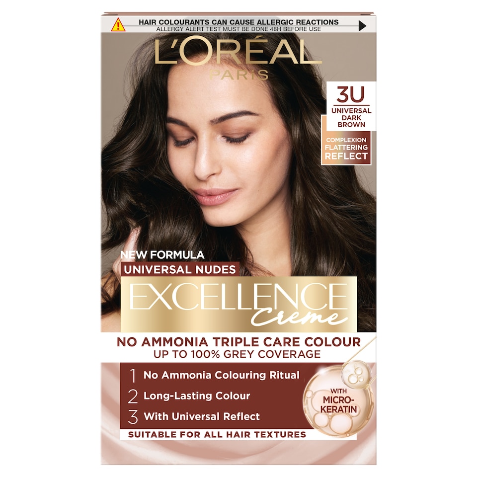 image 1 of L'Oreal Paris Excellence Universal Nudes 3U Dark Brown Permanent Hair Dye