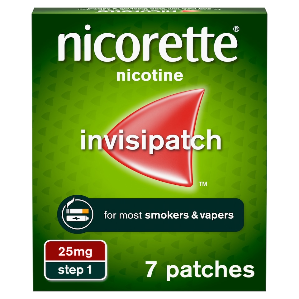 image 1 of Nicorette InvisiPatch Stop Smoking Aid Step 1 25mg Nicotine Patches 7s