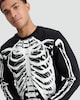 image 2 of F&F Cotton Rich Skeleton Print Co-ord Jumper in Black