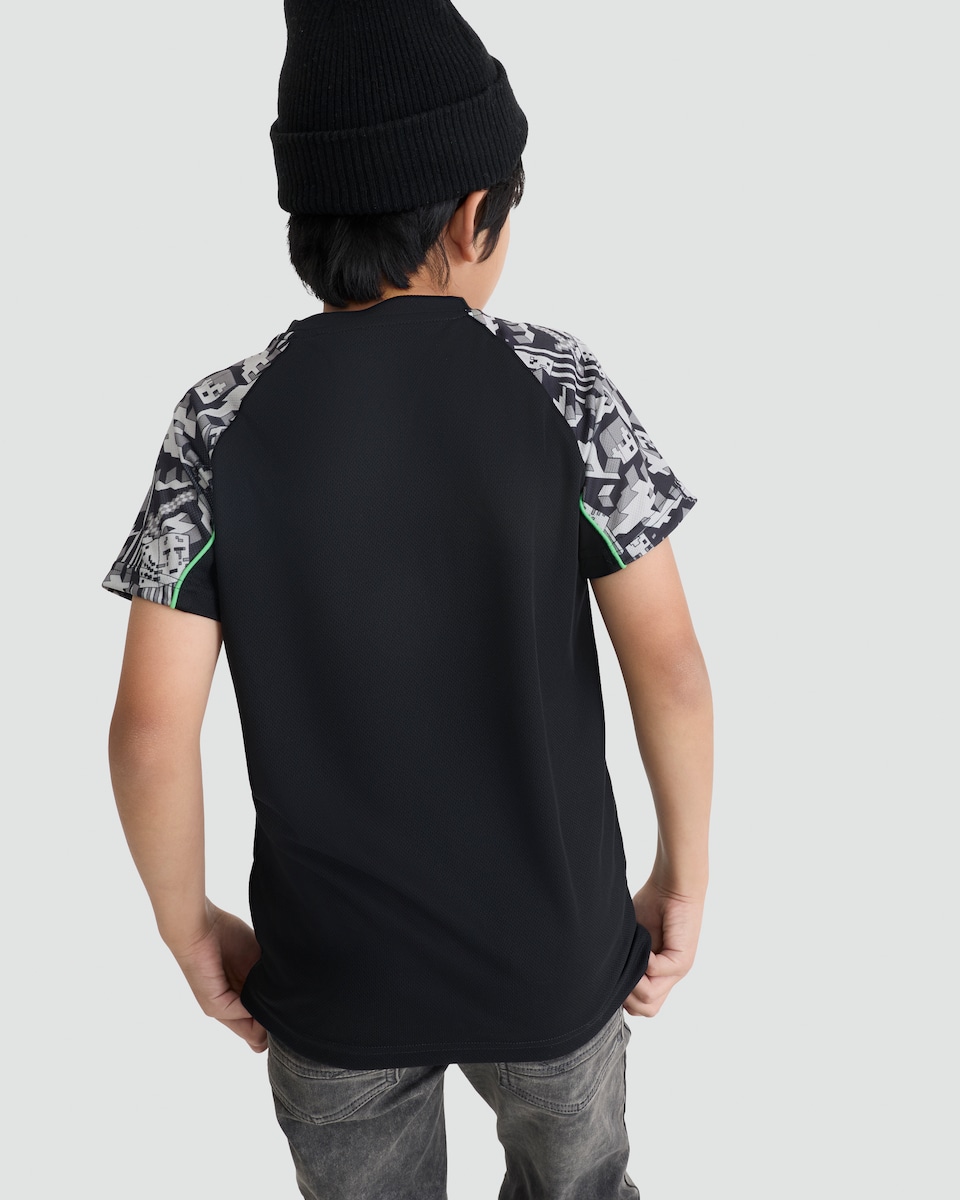 image 1 of Minecraft Time to Mine Print T-Shirt in Black