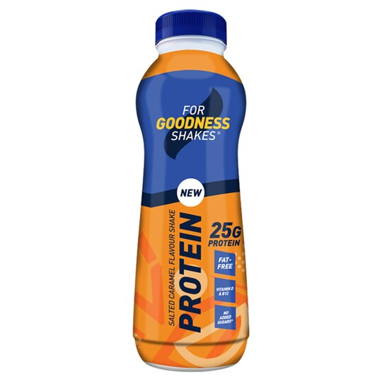 For Goodness Shakes Protein Salted Caramel 475Ml Tesco Groceries