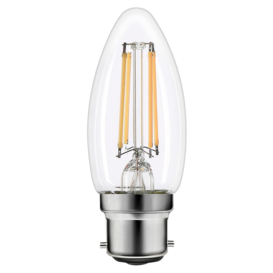 Tesco LED Filament Candle 40W BC Warm White 2 Pack