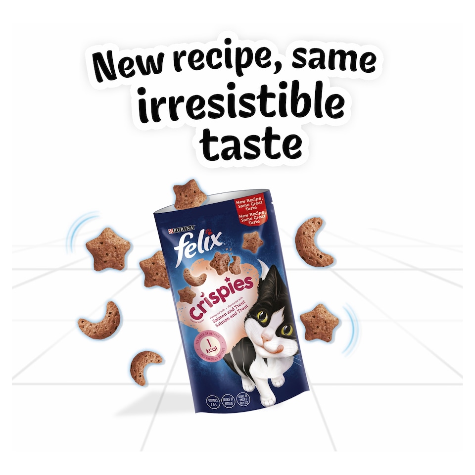 image 1 of Felix Crispies Cat Treats Salmon & Trout 45G