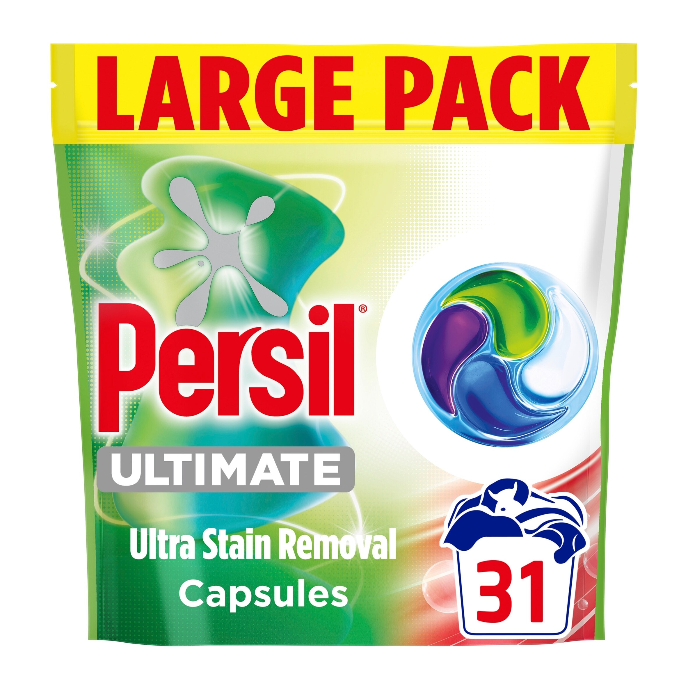 Persil Ultimate Bio Ultra Stain Removal Laundry Washing Detergent Capsules Large Pack 31 Washes 421g