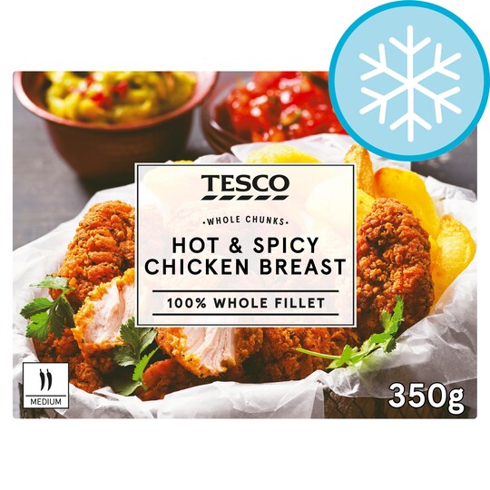 Tesco Hot & Spicy Chicken Breast 350G Tesco Groceries