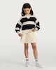 image 2 of F&F Girls Oversized Stripe Collared Jumper in Multi
