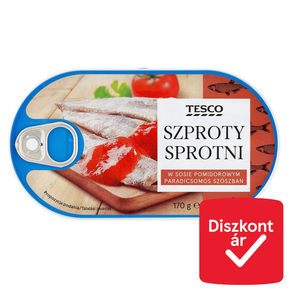 Tesco sprotni paradicsomos szószban 170 g