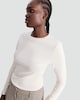 image 1 of F&F Cotton Rich Long Sleeved Top in Cream
