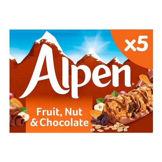 Alpen Fruit,Nut And Choccrl Bars 5X29g Tesco Groceries