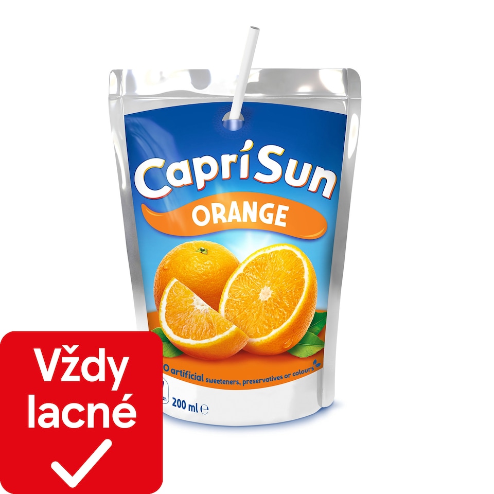 Capri-Sun Orange nesýtený nealkoholický ovocný nápoj 200 ml