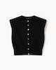image 5 of F&F Knitted Button Up Waistcoat in Black