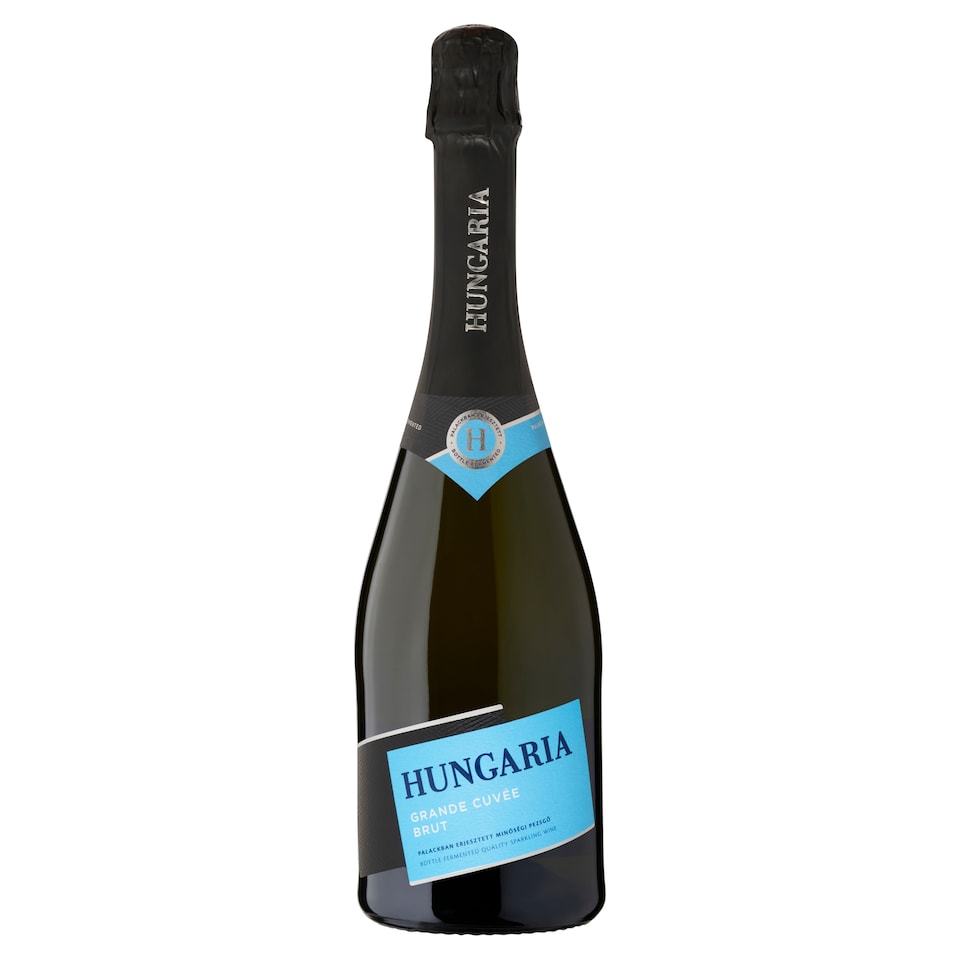 Hungaria Grande Cuvée Brut palackban erjesztett fehér minőségi pezsgő 12% 0,75 l