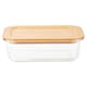 image 1 of Tesco Glass Food Storage Bamboo Lid 1L