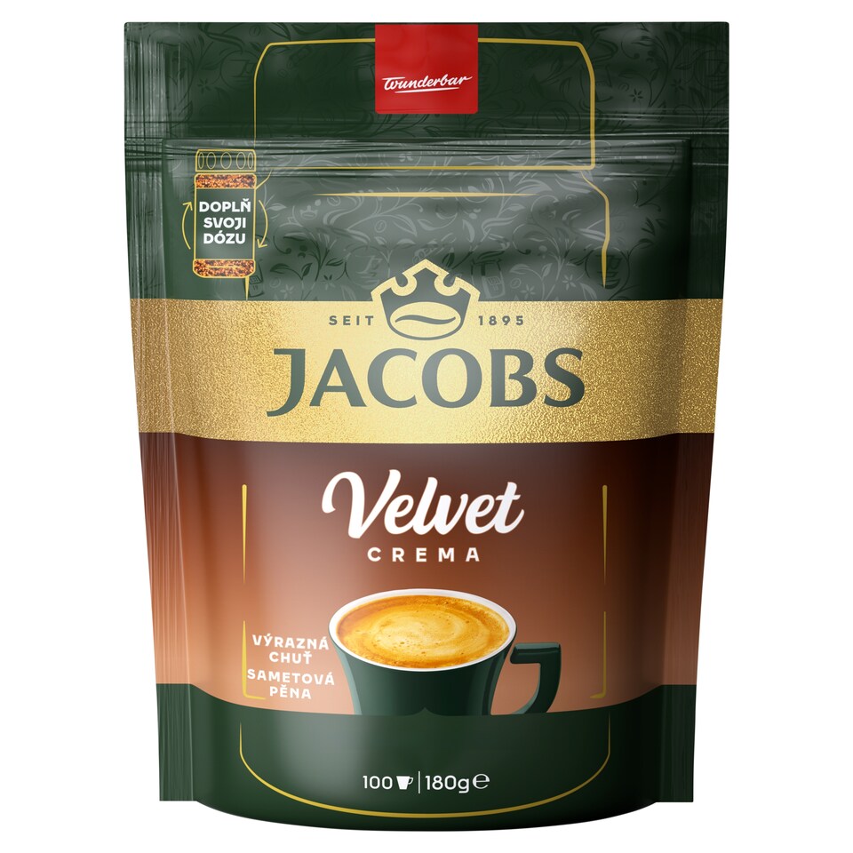 Jacobs Velvet Crema rozpustná káva 180 g