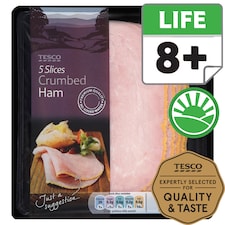 Tesco British Crumbed Ham Slices 125 G