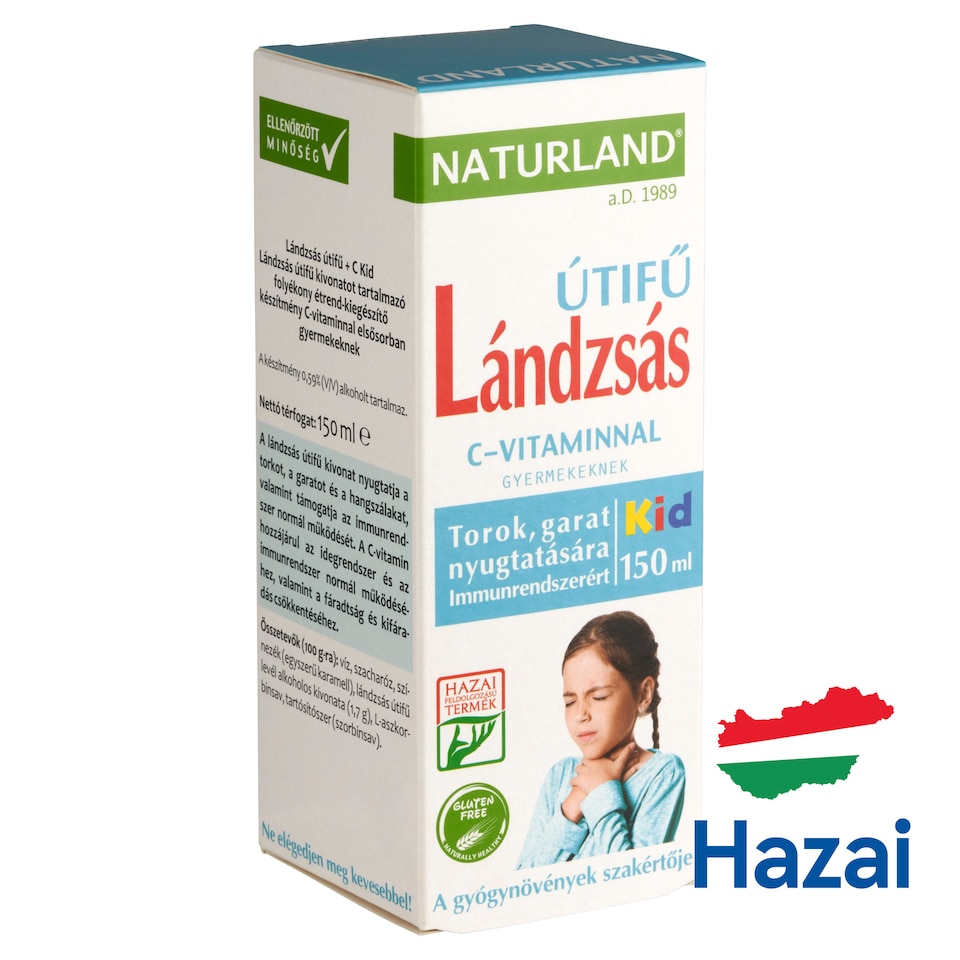 Naturland Kid Ribgrass + Vitamin C Liquid Liquid Dietary Supplement 150 ml