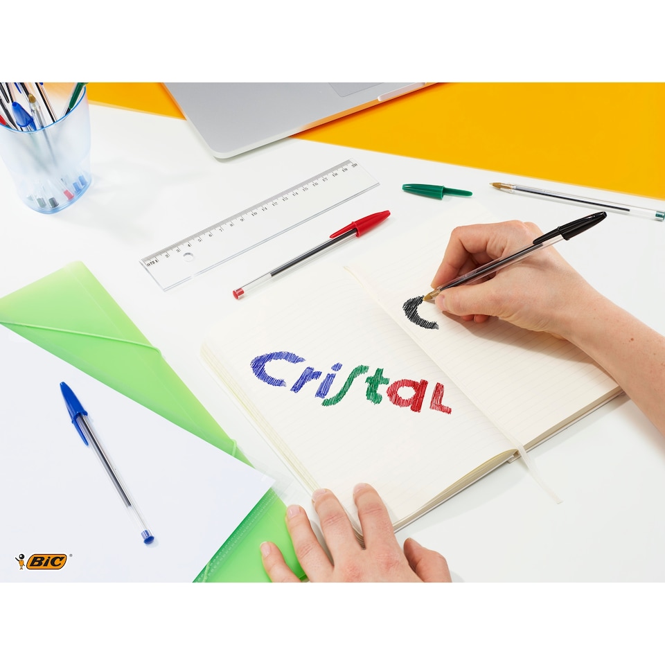 image 1 of Bic Cristal Pens Black 4 pk