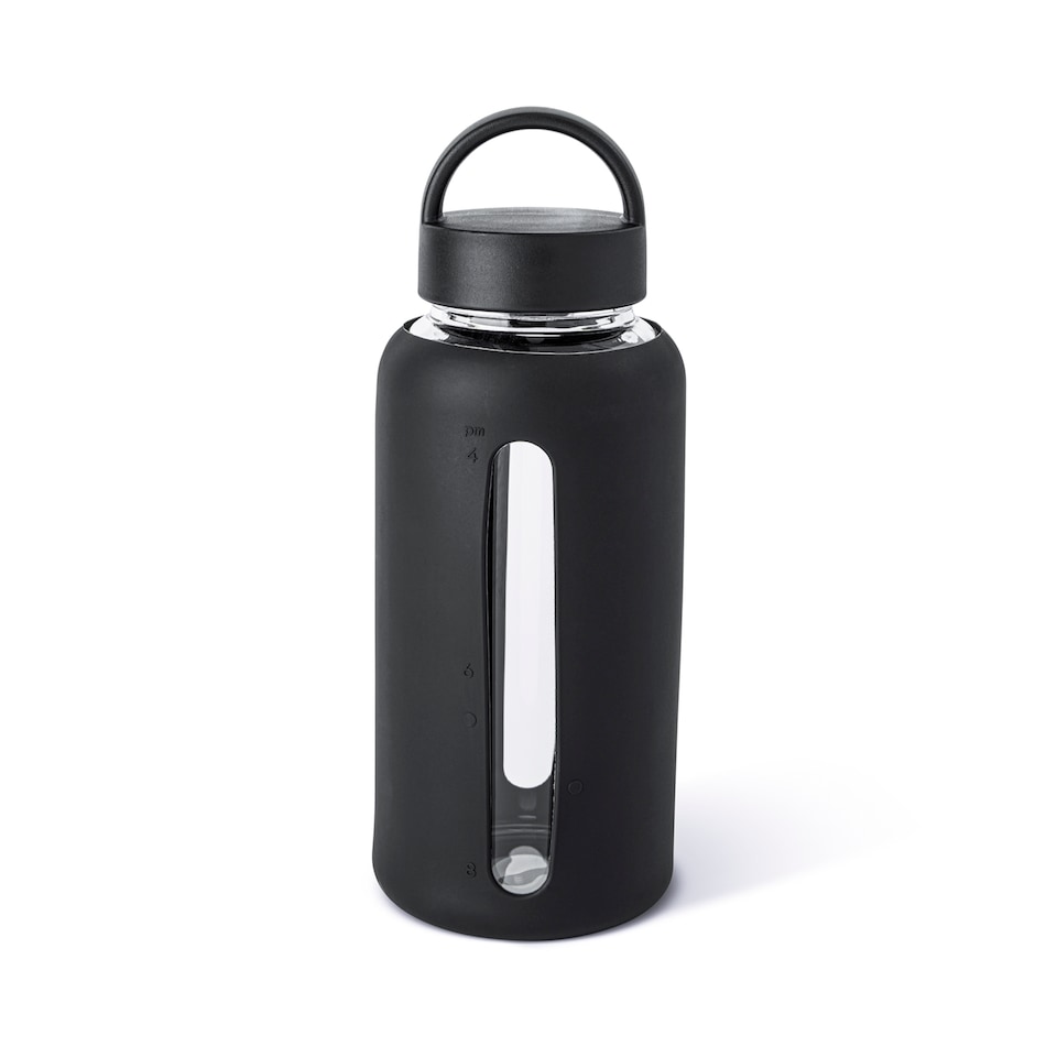 image 1 of Core Kitchen Black Glass Water Bottle Tumbler 798ml