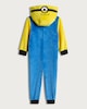 image 2 of Minions Fleece Zip Up Hooded Onesie in Multi