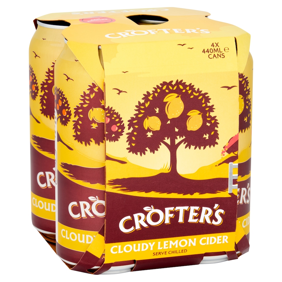 Crofter's Cloudy Lemon Cider 4x440ml