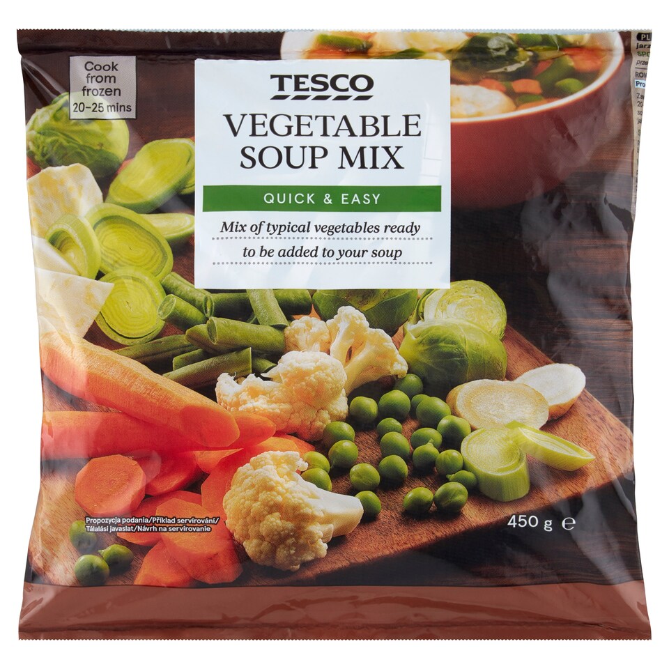 Tesco Quick-Frozen Vegetable Soup Mix 450 g