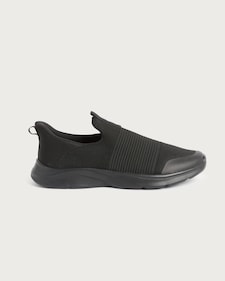 F&F Knitted Slip-On Trainers in Black