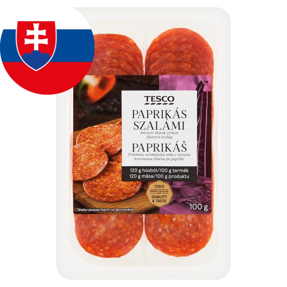 Tesco Paprikáš saláma 100 g