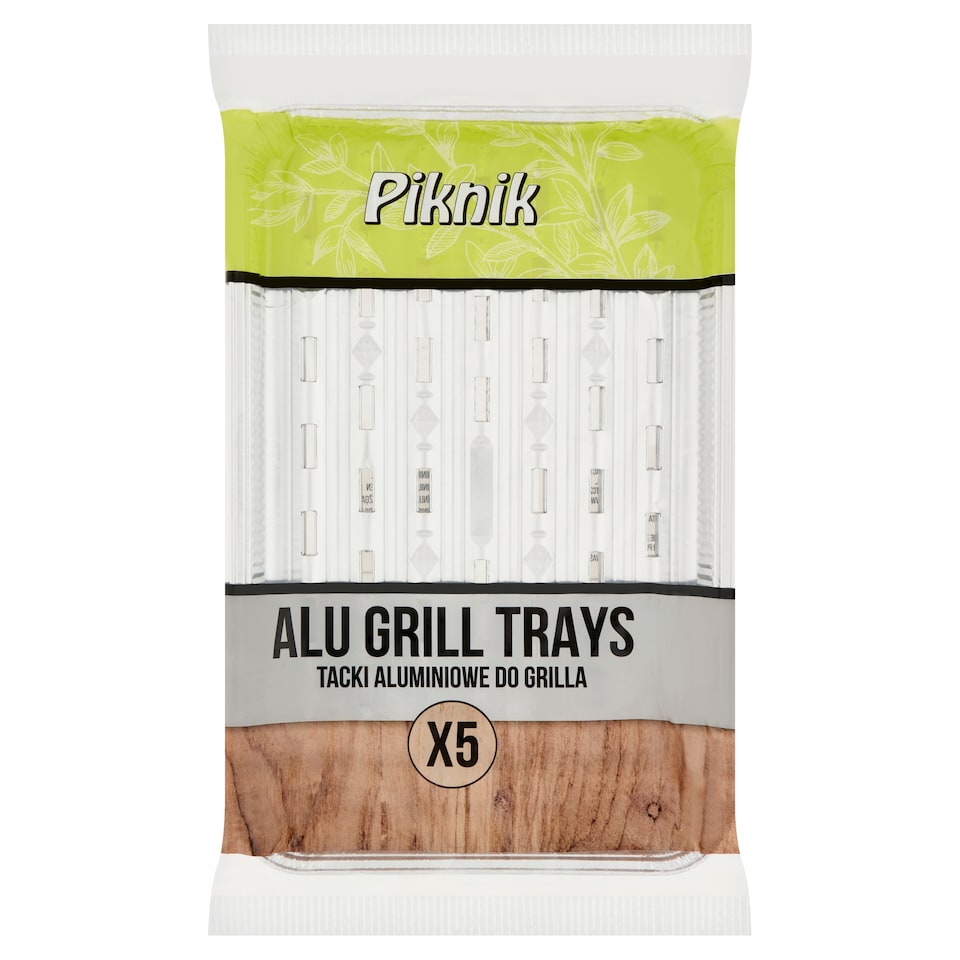 Piknik grill alutálca 5 db