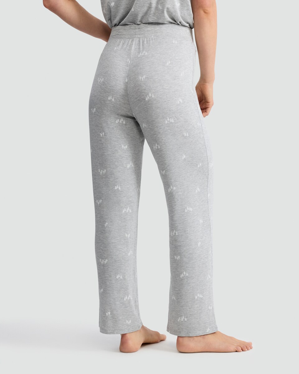 image 1 of F&F Tree Print Drawstring Pyjama Bottoms in Grey
