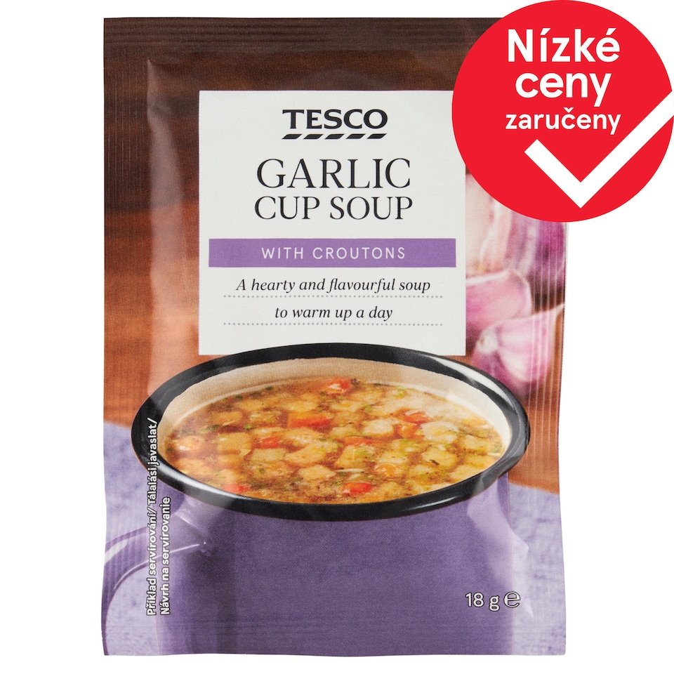Tesco Instantní česneková polévka s krutony 18g