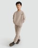 image 2 of F&F Active Boys Cotton Rich Slogan Cuffed Joggers in Stone