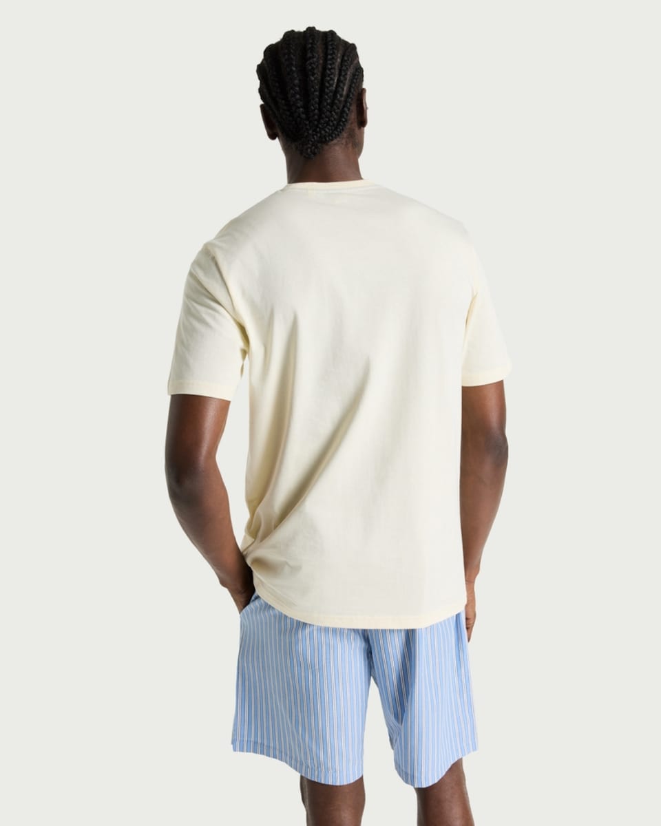 image 1 of F&F Pure Cotton Striped Short Pyjama Set in Multi