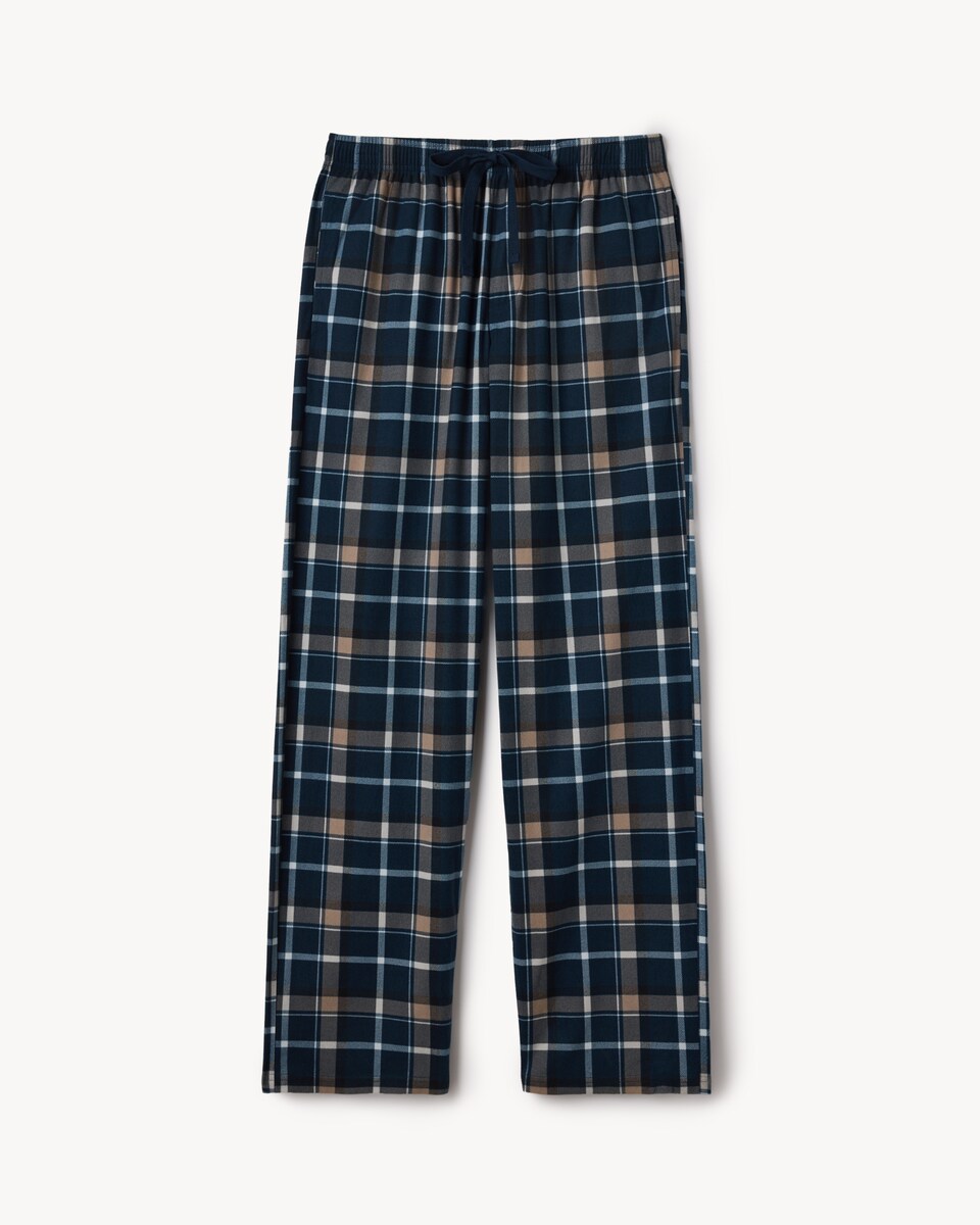 image 1 of F&F Fleece Check Pyjama Bottoms in Multi
