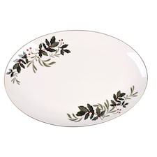 F&F Home Christmas holly serving platter